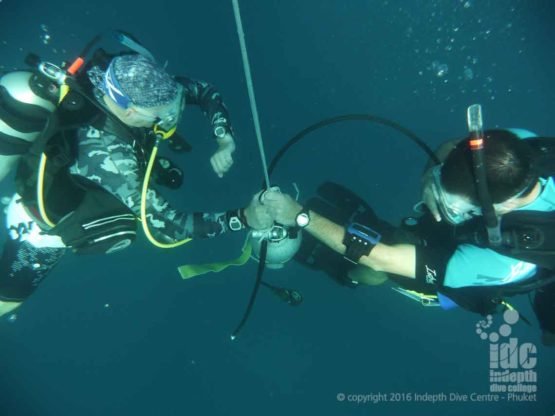 Practicing Emergency Deco on your PADI Deep Advanced Open Water Dive on Phuket