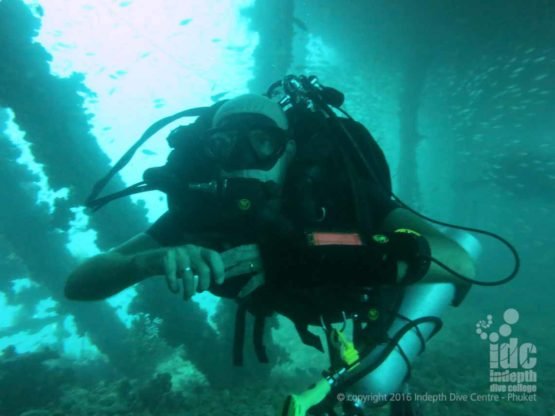 PADI Course Director Chris Owen Wreck Diving Phuket on his Poseidon Rebreather