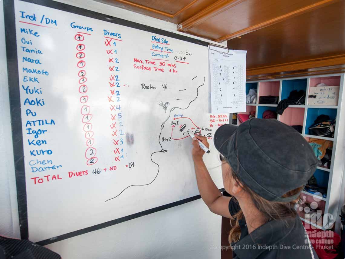 Phuket diving Day Trip Dive Roster