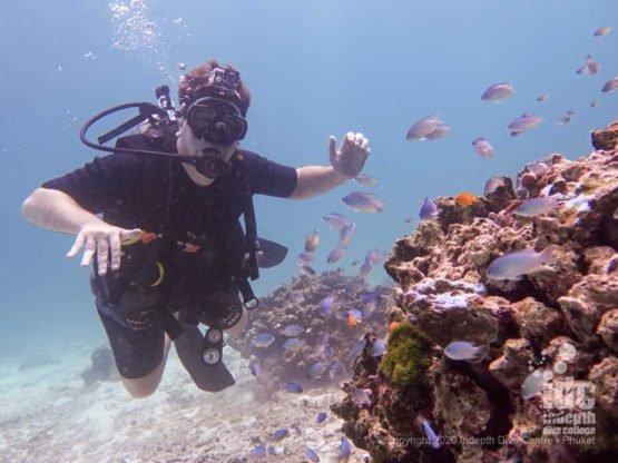 Shallow diving at Donald Duck Bay Similan Islands