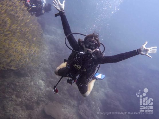 Happy diver at Hin Daeng