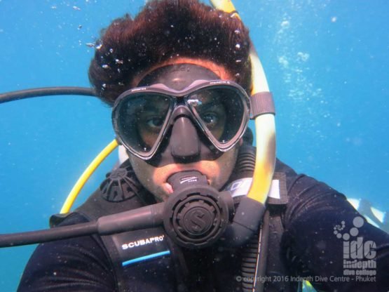 New PADI Open Water diver diving Phuket