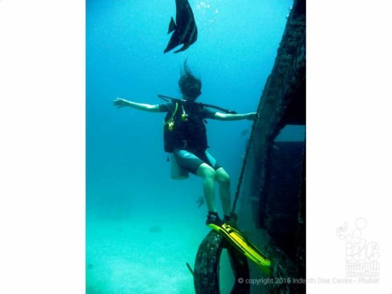 Hovering in different position is fun on our Indepth buoyancy course