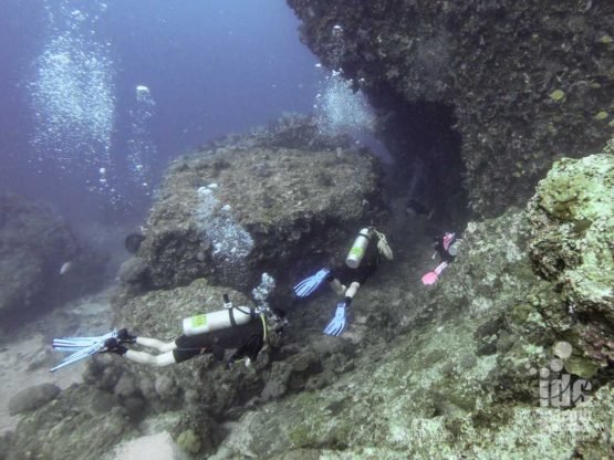 Cool passages along the rocks at Koh Haa Neua Dive Site