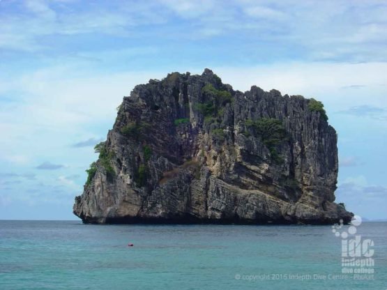 Ko Haa Neua Island makes an excellent back drop for Phuket holiday photos