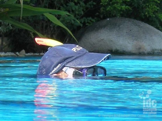 PADI Course Director Chris Owen in his usual habitat during a PADI IDC