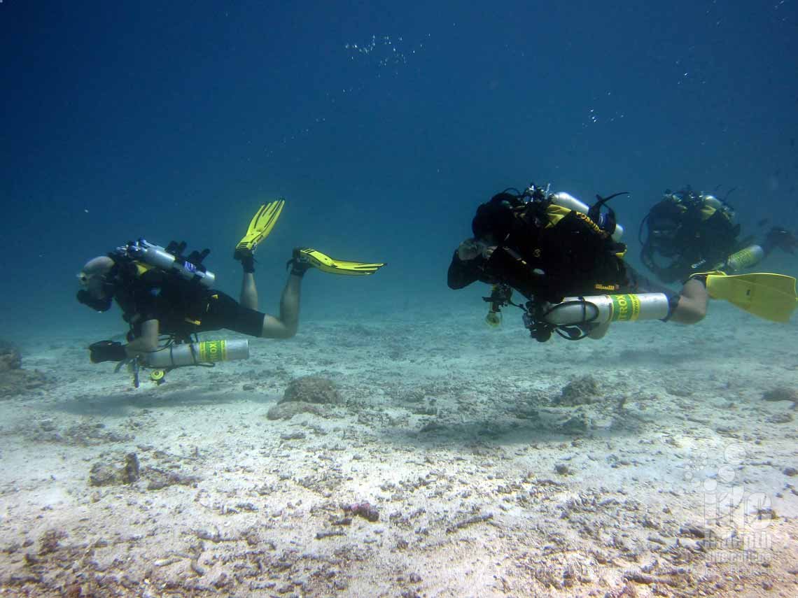 Search Rescue Course students diving on their Poseidon Rebreathers with Indepth Phuket