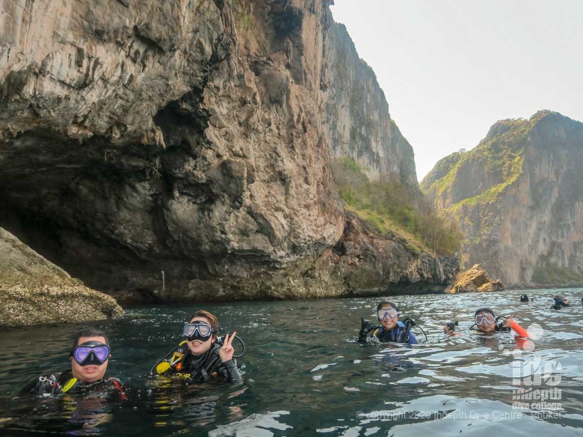 Dive Pileh Palong Wall at Phi Phi Islands with Indepth Dive Centre Phuket Thailand