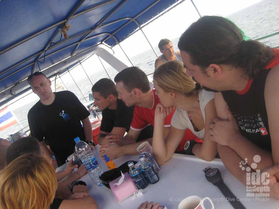 Typical Dive Boat Briefing from an Indepth Instructor running a PADI Scuba Refresher