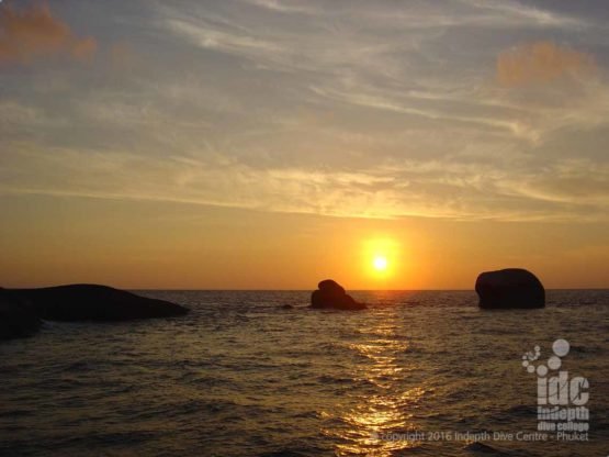 Nothing like enjoying a Phuket sunset after a good days diving on the PADI Master Scuba Diver Trainer program