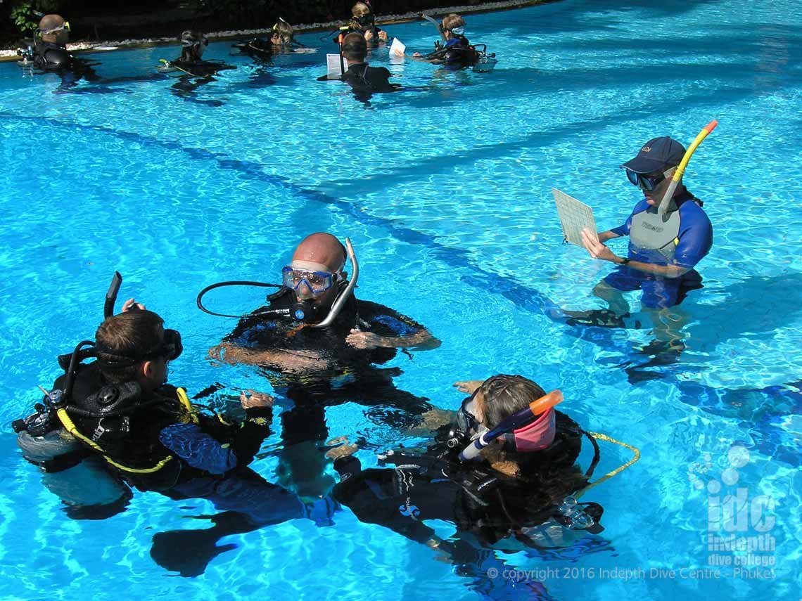 Pool fun on the Indepth Assistant Instructor Course on Phuket