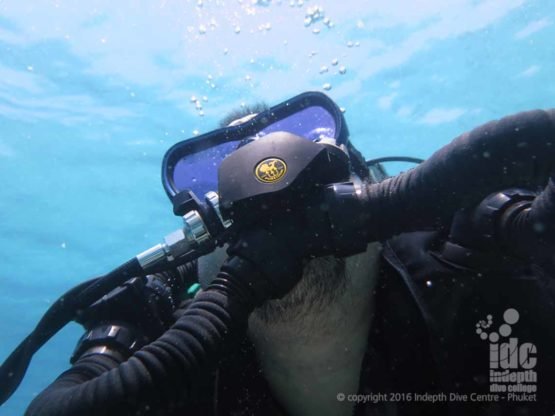 Poseidon Rebreather Diver at Ko Tachai Pinnacle with Indepth Dive Centre