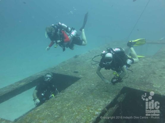 Poseidon Rebreather Divers taking their Wreck Specialty Instructor Course