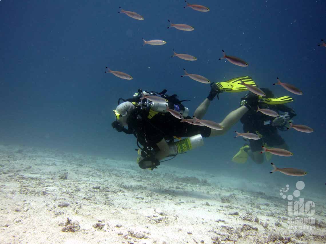 Poseidon Rebreather being used for the PADI Navigation Course by the student diver with Indepth Phuket