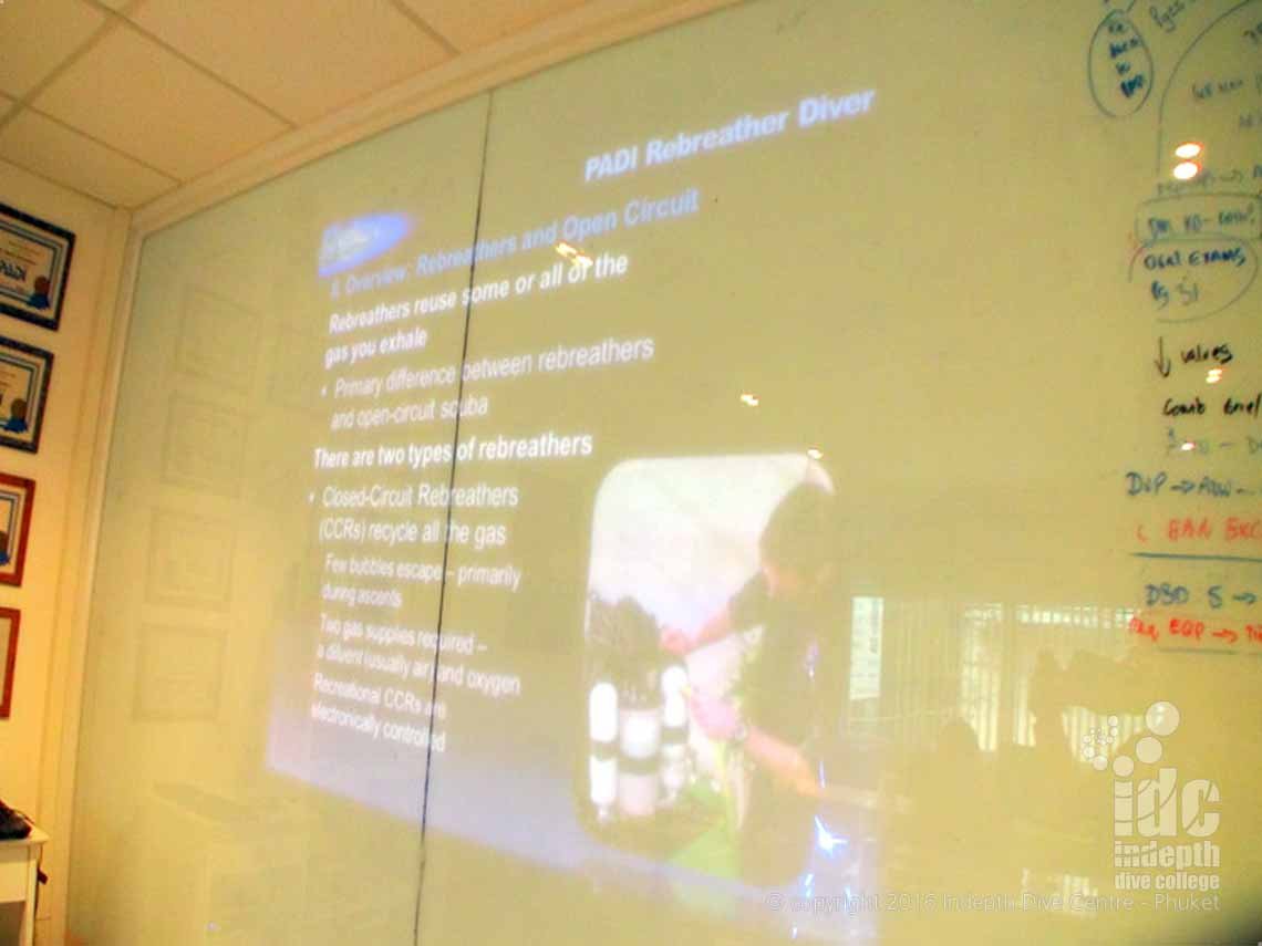Our Indepth Classroom presentation on a PADI Rebreather Instructor Course