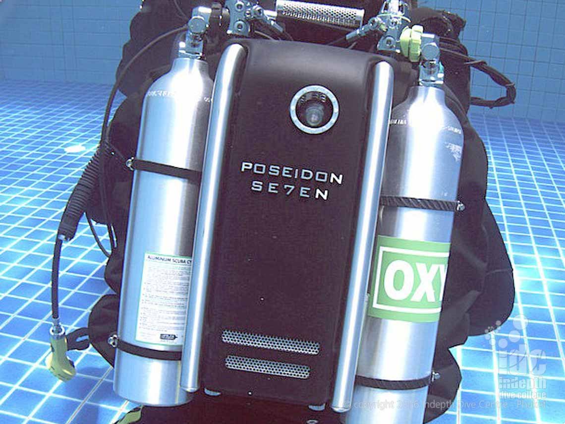 Take your PADI Rebreather Courses diving on a Poseidon Se7en Rebreather on Phuket Thailand with Chris and Indepth Dive Centre PADI 5* IDC & TecRec Centre S-36108