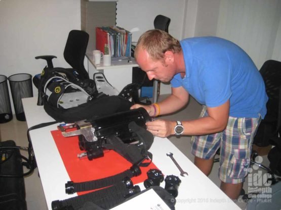 Assembling a Poseidon MKVI Rebreather on Advanced Rebreather Course