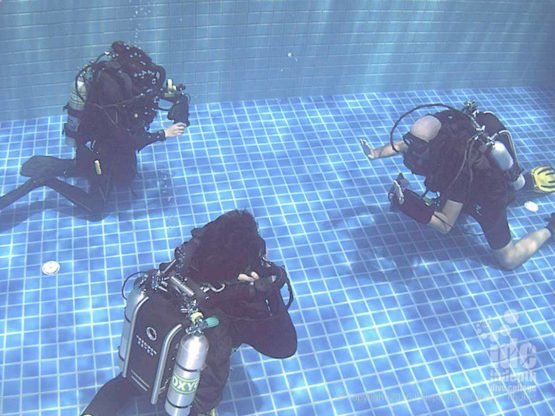 Poseidon Rebreather Course pool dive on Phuket Thailand