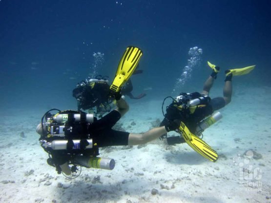 Rebreather Course students diving on Phuket with Indepth Dive Centre Thailand