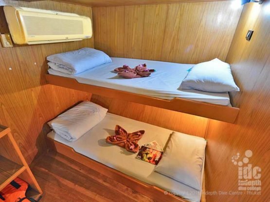 Similans Budget Liveaboards Thailand typical twiin share cabin