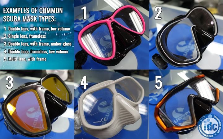 Different types to consider when buying a scuba mask